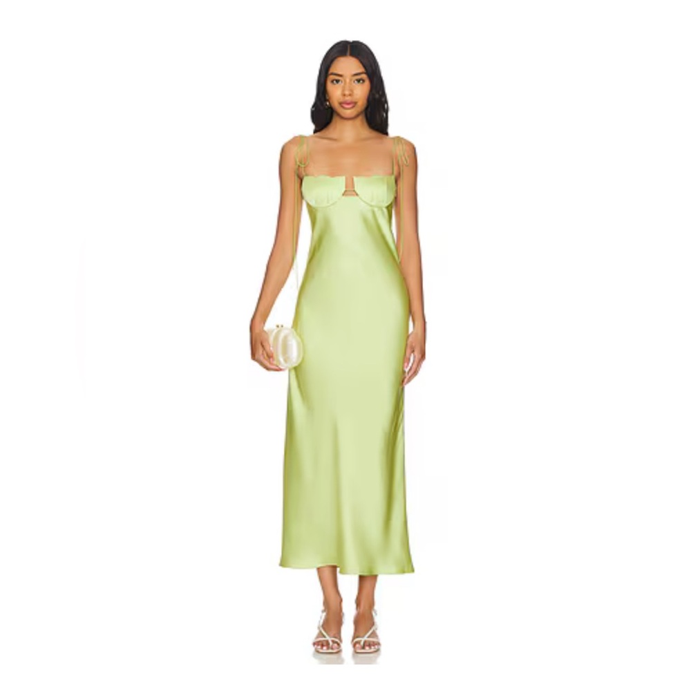 Anna October Tulip Midi Dress in Kiwi